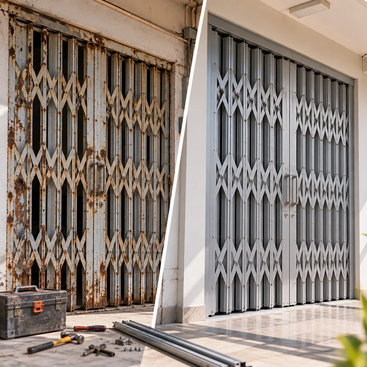 Renovasi Pintu Harmonika Lama: Lebih Baik Diperbaiki atau Diganti?